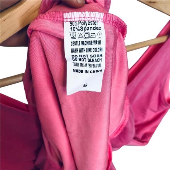 Women’s Sexy Bodycon Mini Dress V Neck Side Slit Ruffle Hem S - Picture 4 of 5